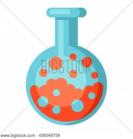 Illustration Of Test Tube. School Education Icon For Industry And Business.