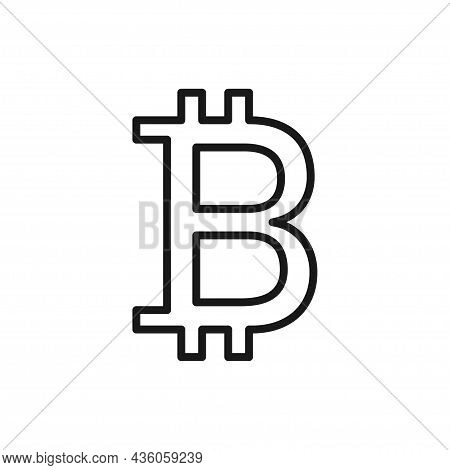 Bitcoin Icons. Btc. Mining Cryptocurrency. Banner On The Theme Of Digital Money. Vector Illustration