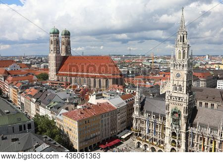 Panorama Of Munich City  In Germany From Above