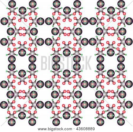Composição abstrata com A de cor cor bolas e fundo branco