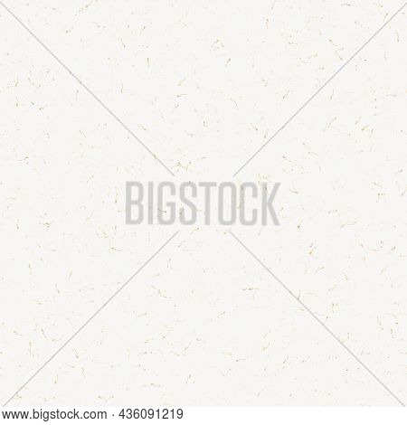 Handmade White Gold Metallic Rice Sprinkles Paper Texture. Seamless Washi Sheet Background. Sparkle 