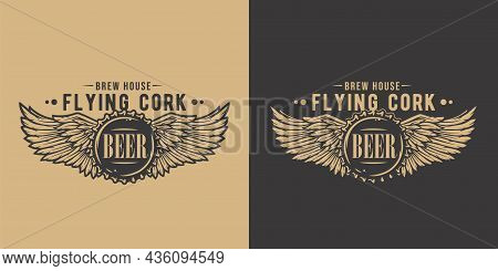 Beer Fly Cap With Wings For Bar. Original Brew Design With Craft Beer Fly Cork With Wings For Pab Or