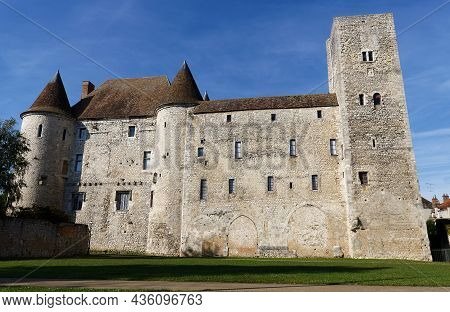 View Of The Nemours Medieval Castle In France .the Castle Was Built Circa 1060 By William The Conque