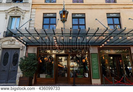 Paris, France-october 07, 2021 : Entrance Of The Bouillon Chartier - Historic Restaurant Located At 