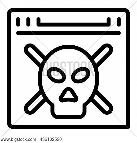 Hacker Fraud Icon Outline Vector. Stop Secure. Money Key
