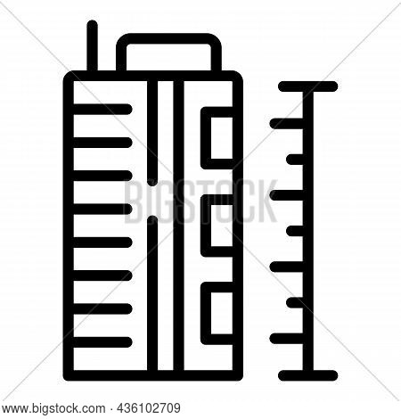 Building Icon Outline Vector. City Block. Multistory House