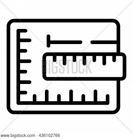 City Building Plan Icon Outline Vector. Multistory Block. House Industry