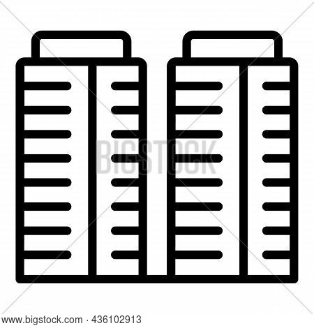 Multistory Apartment Icon Outline Vector. City Block. House Industry