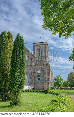 Jozef's Catholic Church In Naujene, Latvia - Church Yard