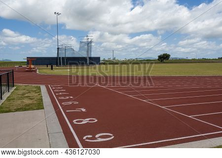The Marked Lanes Of An Athletic Track