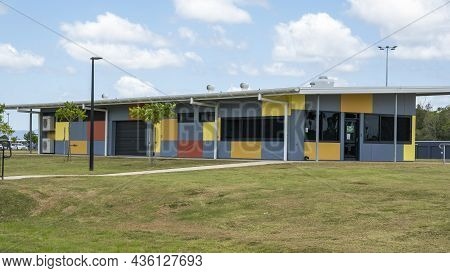 Mackay, Queensland, Australia - October 2021: The Colorful Facade Of The Local Athletics Club