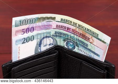 Mozambican Money - Metical In The Black Wallet