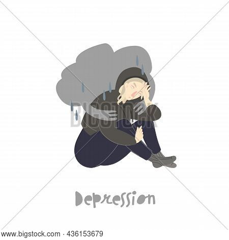 Depression Icon. Hypochondria, Complaint Habit, Oppression Sign.