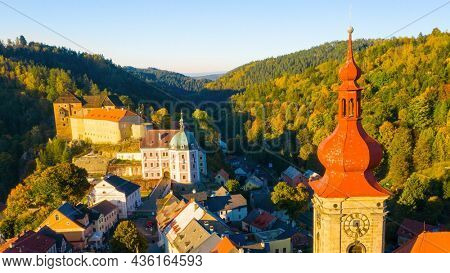 Becov nad Teplou is a medieval town in Karlovy Vary District. Castle and chateau are famous european landmarks. Czech Republic, Central Europe.