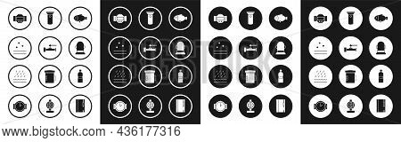 Set Fish, Industry Metallic Pipes And Valve, Cold Waves, Diving Watch, Buoy, Flashlight, Aqualung An