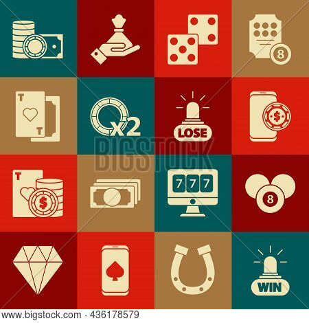 Set Casino Win, Billiard Pool Snooker 8 Ball, Online Poker Table Game, Game Dice, Chips, Playing Car