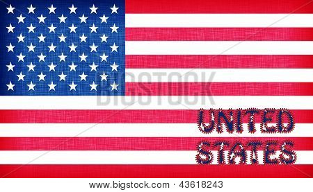 Flag Of The Usa With Letters
