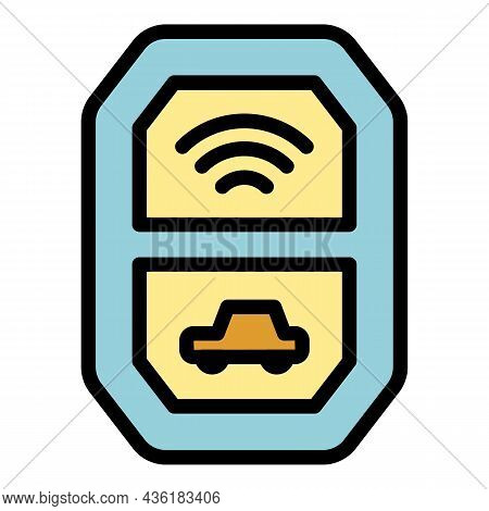 Auto Keyless Icon. Outline Auto Keyless Vector Icon Color Flat Isolated