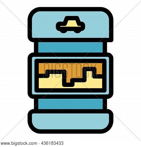 Car Keyless Icon. Outline Car Keyless Vector Icon Color Flat Isolated