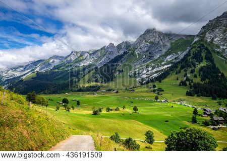 Aravis Mountain Range In Haute Savoie, France
