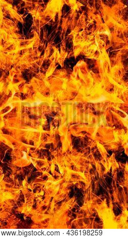Abstract fire iPhone wallpaper, realistic burning flame image