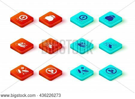 Set Gold Coin Money, Exchange, Mine, Growth Arrow With Gold Bars, Molten Being Poured And Medal Icon