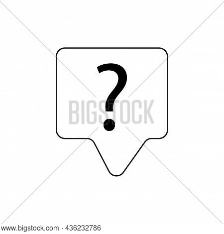 Message Box With Question Mark. Ask Help Sign. Chat Con. Communication Background. Vector Illustrati