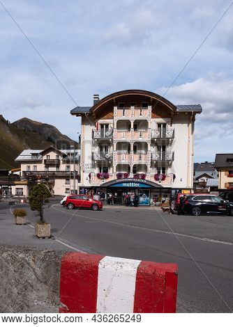 Samnaun, Switzerland - September 28, 2021: Samnaun Is A High Alpine Village And A Valley In Engadin,