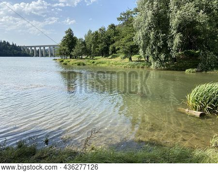 Lake Bajer Or Artificial Reservoir Bajer On The River Licanka, Fuzine - Gorski Kotar, Croatia (umjet