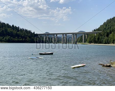 Lake Bajer Or Artificial Reservoir Bajer On The River Licanka, Fuzine - Gorski Kotar, Croatia (umjet