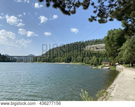 Lake Bajer Or Artificial Reservoir Bajer On The River Licanka, Fuzine - Gorski Kotar, Croatia (umjet