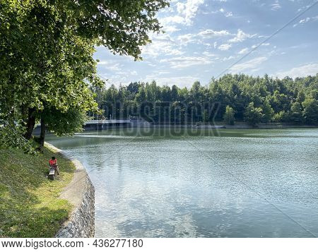 Lake Bajer Or Artificial Reservoir Bajer On The River Licanka, Fuzine - Gorski Kotar, Croatia (umjet