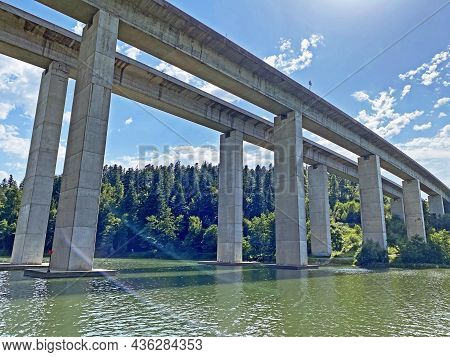 Viadukt Over Lake Bajer, Bajer Bridge Or Viaduct Bajer In Fuzine - Gorski Kotar, Croatia (most Bajer