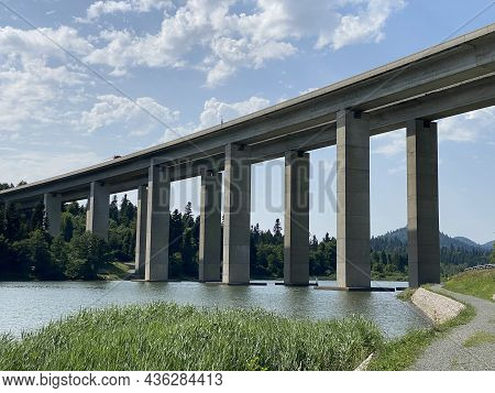 Viadukt Over Lake Bajer, Bajer Bridge Or Viaduct Bajer In Fuzine - Gorski Kotar, Croatia (most Bajer