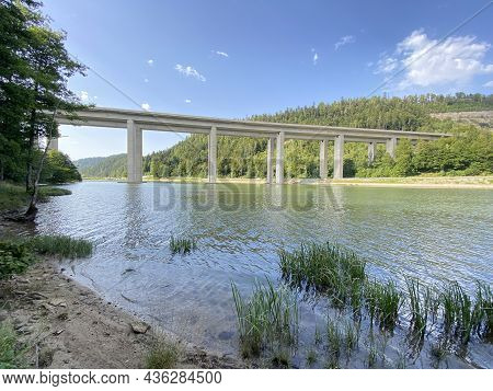 Viadukt Over Lake Bajer, Bajer Bridge Or Viaduct Bajer In Fuzine - Gorski Kotar, Croatia (most Bajer