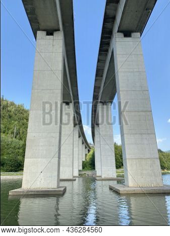 Viadukt Over Lake Bajer, Bajer Bridge Or Viaduct Bajer In Fuzine - Gorski Kotar, Croatia (most Bajer