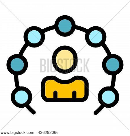 Personal Career Icon. Outline Personal Career Vector Icon Color Flat Isolated