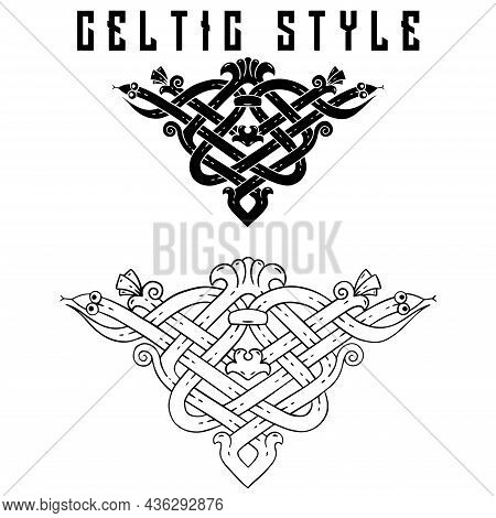 Set Of Frames In Celtic Style. Celtic Style Banner.