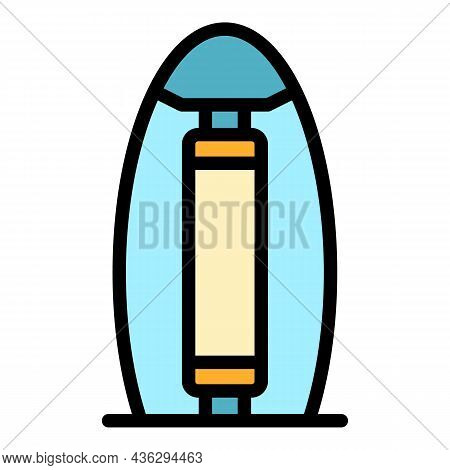 Bactericidal Lamp Icon. Outline Bactericidal Lamp Vector Icon Color Flat Isolated
