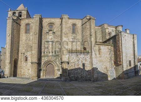 Church Of Santiago, Early Site Of The Military Order Of The Knights Of Santiago. Caceres, Extremadur