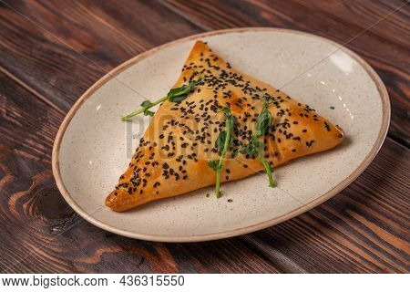 Samsa, Samsa Meat Pies, Oriental Style, Uzbek National Dish Samsa