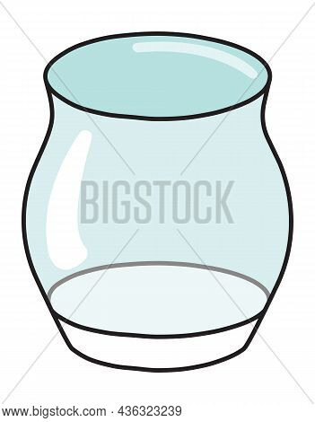 Old Fashioned Double Whiskey Tumbler Rocks Cocktail Glass. Stylish Doodle Cartoon Style Gin Colored 