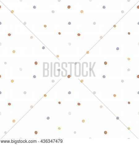 Beautiful Winter Vector Seamless Pattern With Hand Drawn Watercolor Cute Drops. Stock Illustration.