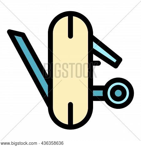 Multitool Icon. Outline Multitool Vector Icon Color Flat Isolated