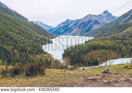 Beautiful View Of Blue Kucherla Lake, Altai Mountains, Russia