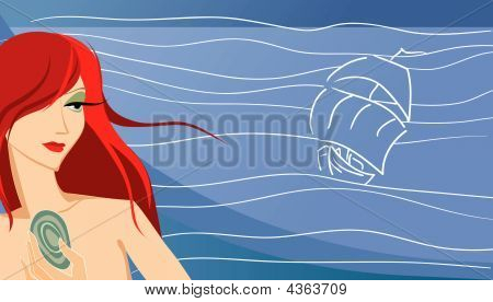 海の上の少女