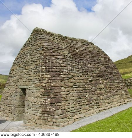 Historic Gallarus Oratory Chapel On Dingle Way In Ireland