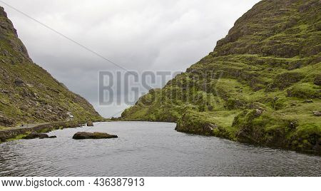 Black Lake On Killarney Gap Of Dunloe Trail In Ireland