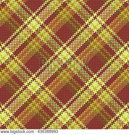 Seamless Checkered Pattern Background. Fabric Texture. Vector Illustration.