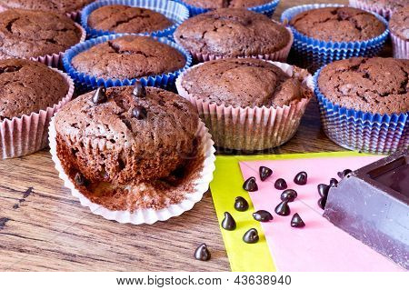 Chocolat Miffins With Chocolat Drops